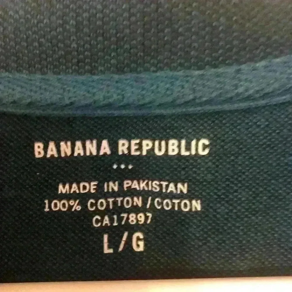 Banana Republic Teal Men's Polo shirt Sz L